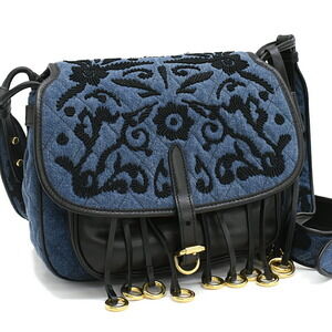 Prada Coire Crossbody Bag DENIM IMPUNTURA Embroidered Sashiko